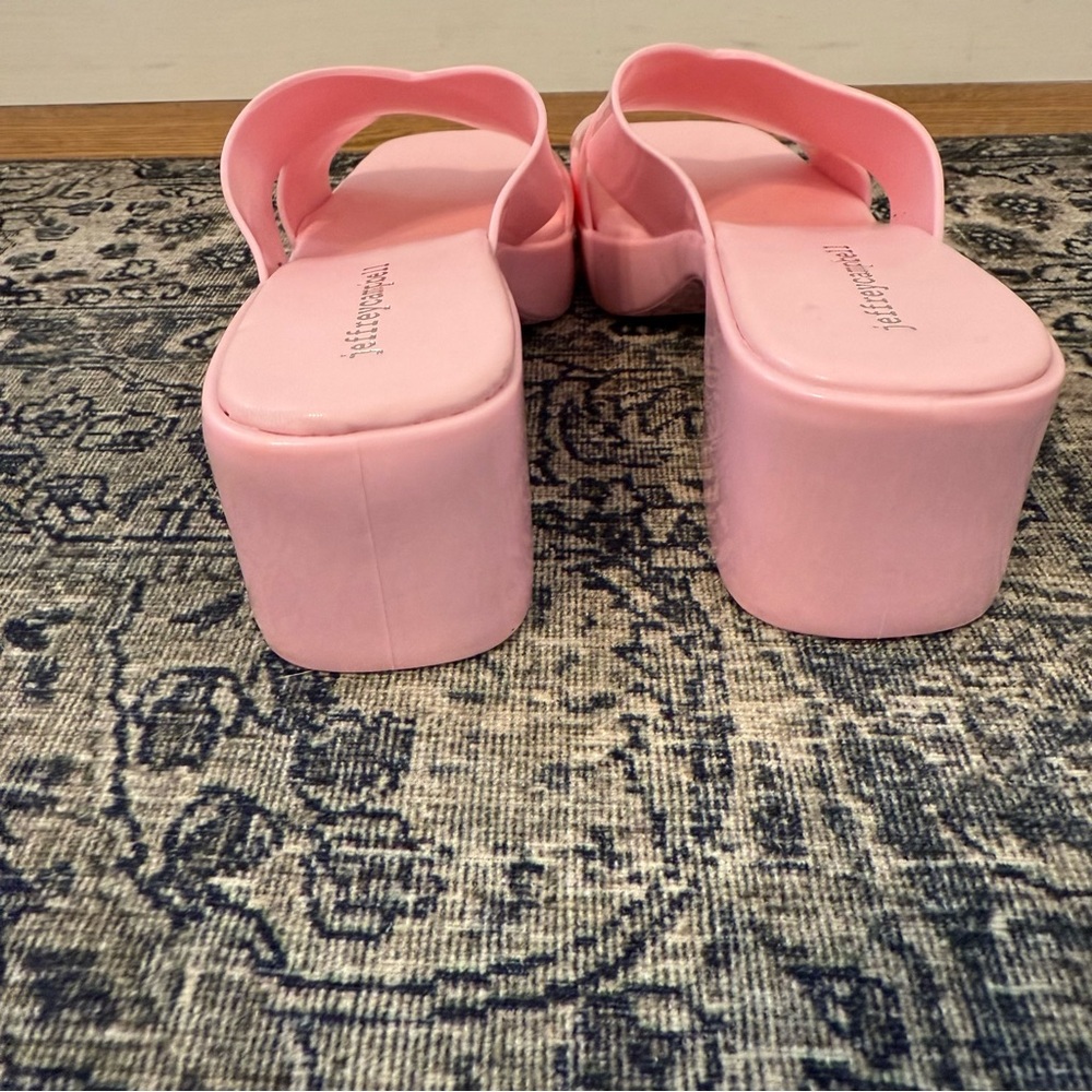 JEFFREY CAMPBELL Women’s 8 Bubblegum Pink Jelly Platform Sandals Heels - Picture 5 of 8